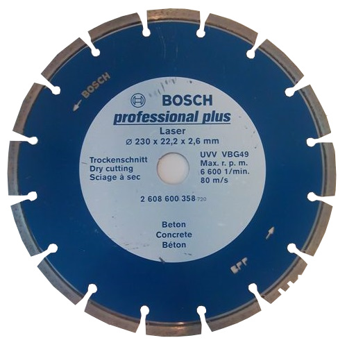 Disco diamante Bosch Professional Plus Ø230mm - BPP hormigón - Referencia 2608600358